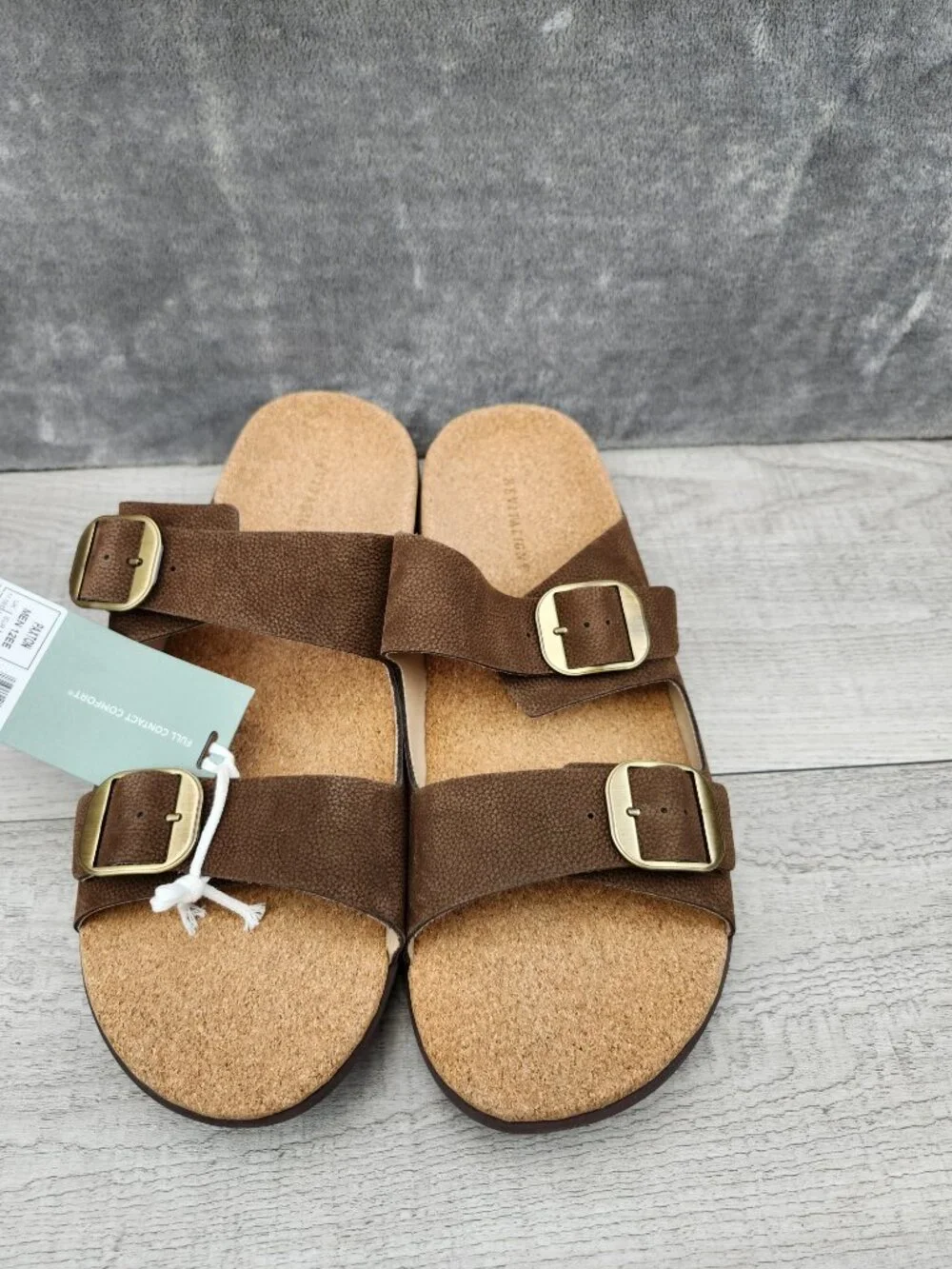 Revitalign Paxton Men 12EE (EU46.5EE) Orthotic Leather Slide Sandal Paxton Slide